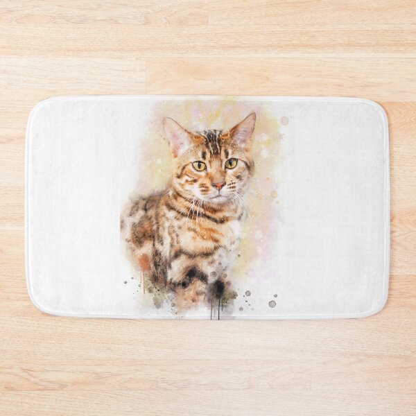 Item preview, Bengal cat watercolor designed and sold by PetsArt.