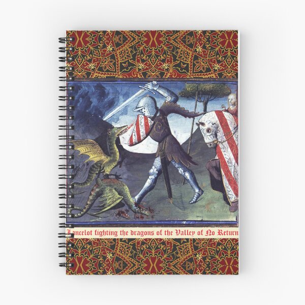 Item preview,  LANCELOT  FIGHTING DRAGONS OF THE VALLEY OF NO RETURN, Arthurian Legends Medieval Miniature designed and sold by BulganLumini.