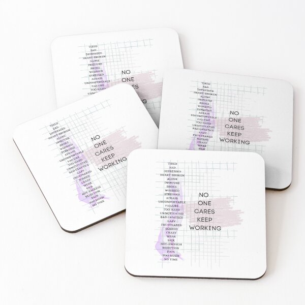 Item preview, No one cares keep working- motivational quotes designed and sold by Chattingwithyou.