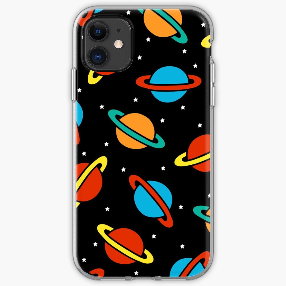 Space Planets Pattern iPhone Soft Case