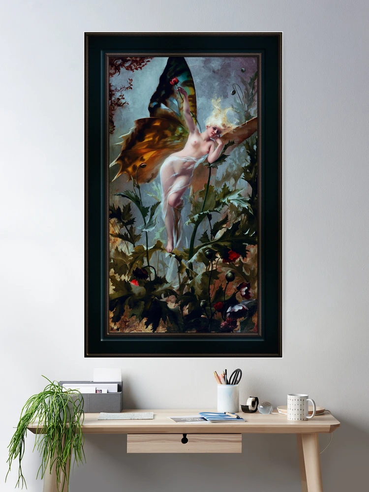 The Poppy Fairy by Luis Ricardo Falero - A Fantasy Beauty 2 The Poppy Fairy by Luis Ricardo Falero Remastered Xzendor7 Classical Art Old Masters Reproductions Floor Pillow
