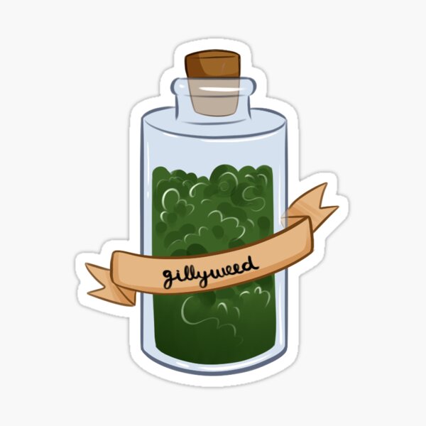 Item preview, Gillyweed, Wizard Stickers, Houses Stickers, Potter sticker designed and sold by RosieArtGallery.