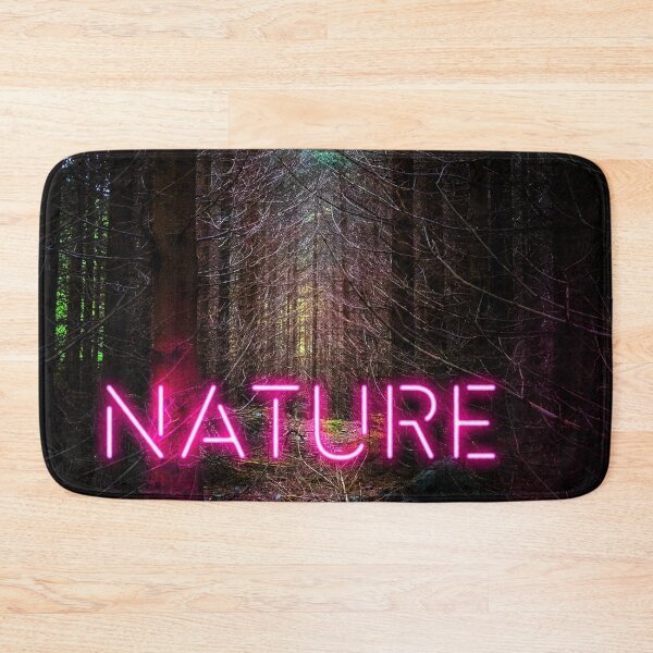 Item preview, Mysterious spruce forest nature neon magenta sign designed and sold by Patrik Lovrin.