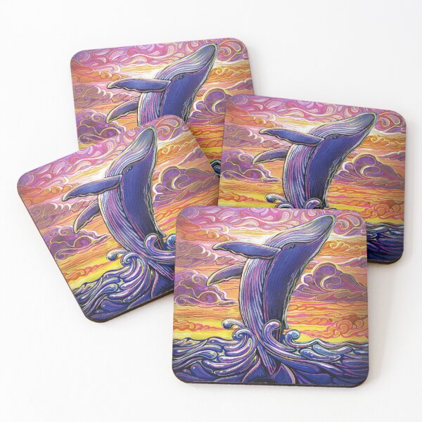 Item preview, Blue Whale breaching at sunrise designed and sold by Ty Meier.