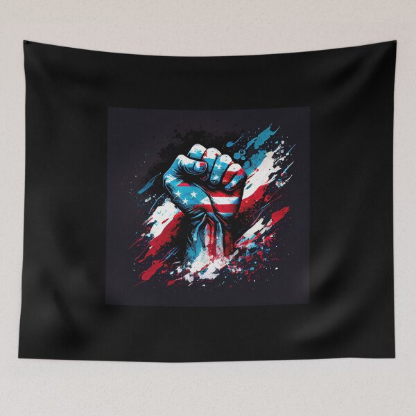 Item preview, American Independance Stars and Stripes Clenched Fist designed and sold by urbanbuzzz.