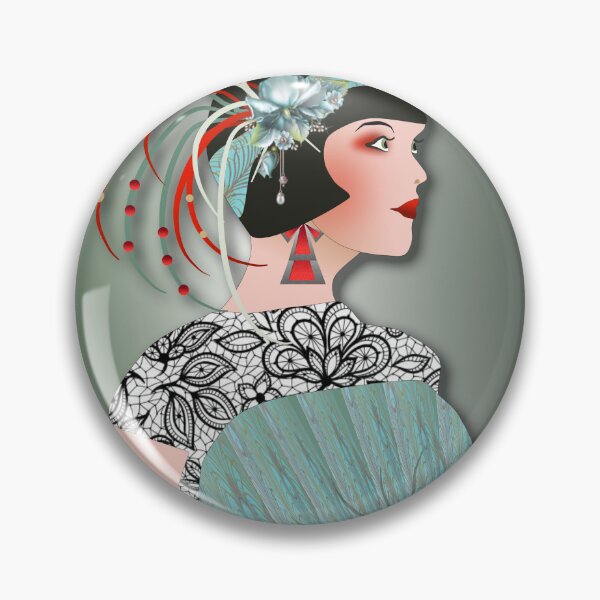 Item preview, Art deco lady designed and sold by Sonia Jones Art.