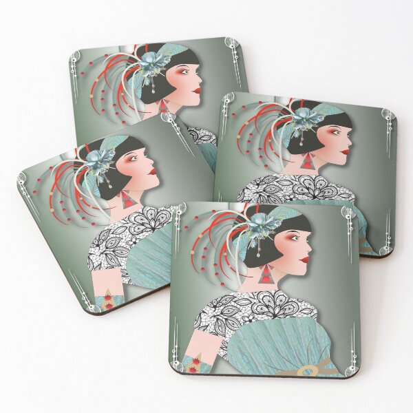 Item preview, Art deco lady designed and sold by Sonia Jones Art.