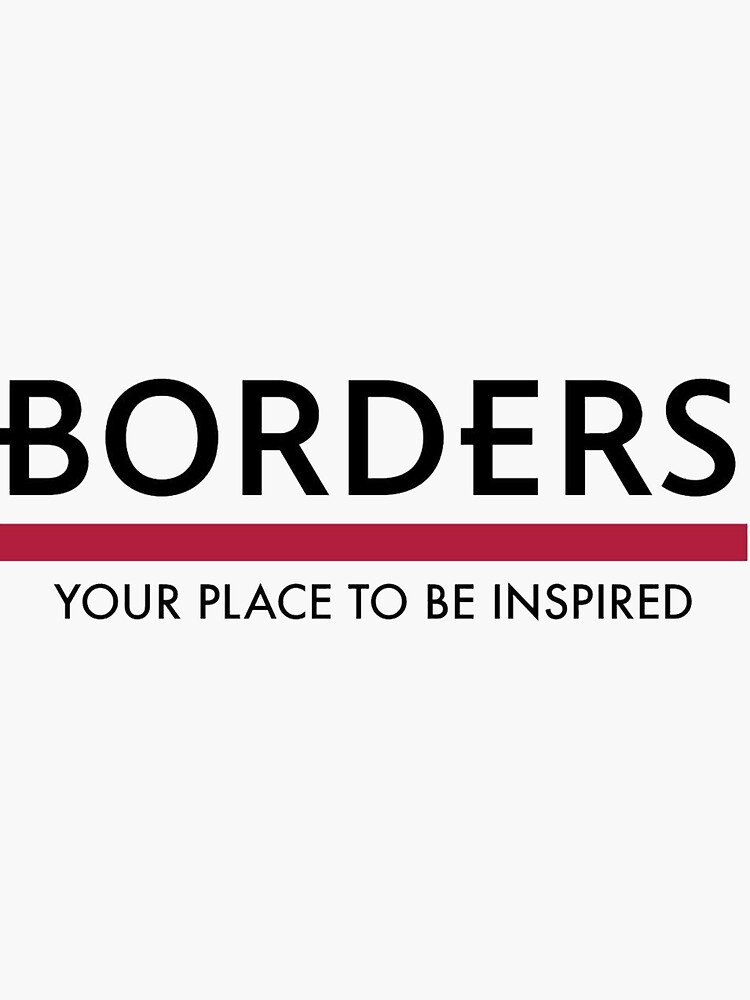 "Borders books logo" Sticker for Sale by raptor3400 Redbubble