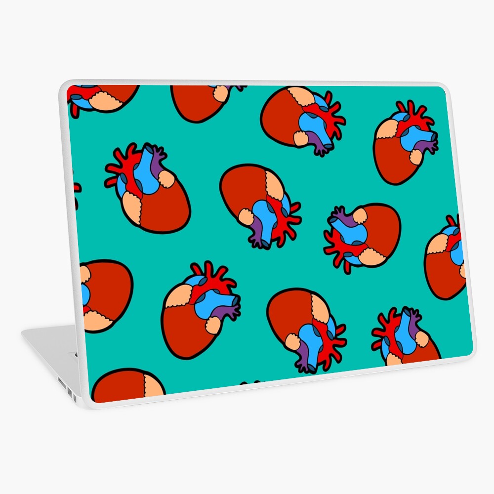 Anatomical Heart Pattern Laptop Skin