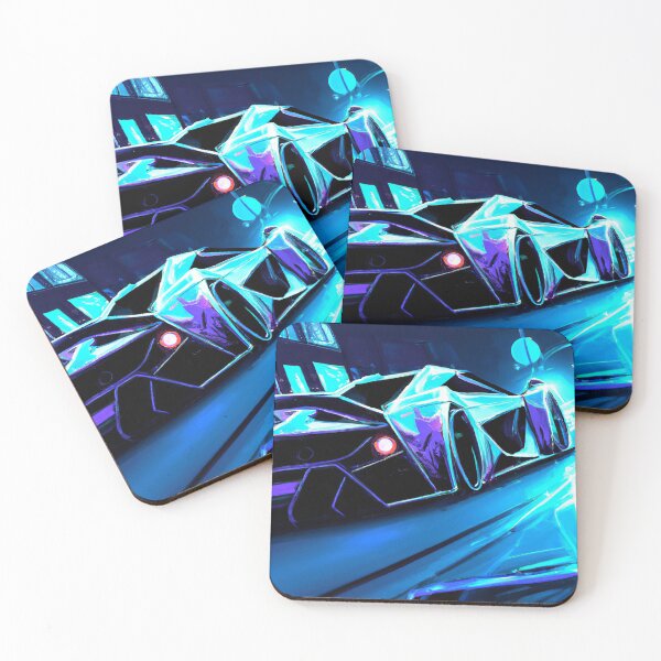 Item preview, Cyberpunk Speed Demons: A Digital Painting of Exotic and Reflective Fast Cars designed and sold by oanaunciuleanu.
