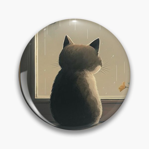 Item preview, Cat sitting at the window on a rainy day designed and sold by NattyCorvus.