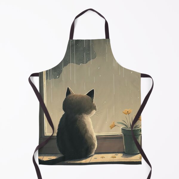 Item preview, Cat sitting at the window on a rainy day designed and sold by NattyCorvus.