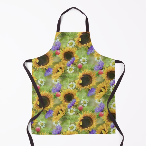Item preview, Sunflowers Daisies Cornflowers Seamless Pattern Design designed and sold by Tina Veenstra.