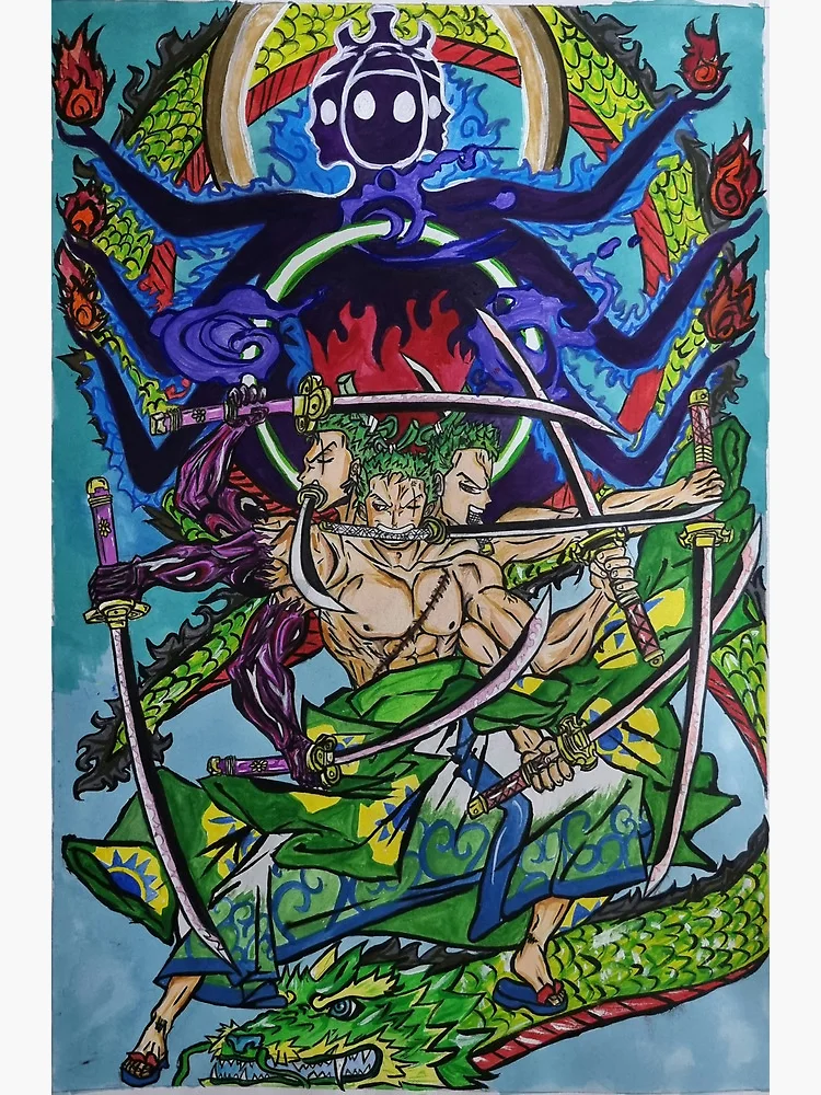 魔女の旅々　ソレオス　刺しゅうアート RORONOA ZORO ASHURA MODE 9 SWORD STYLE [ONE PIECE]