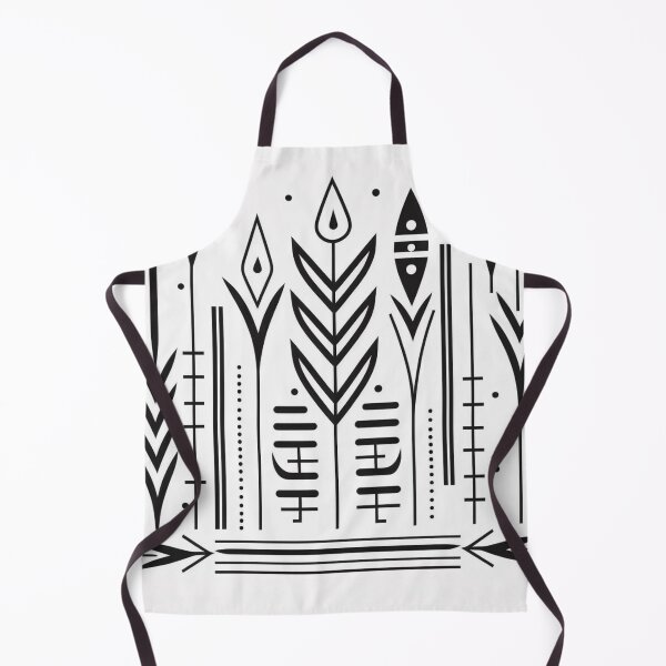Item preview, Black and White Artistic Minimalistic Tribe Pattern designed and sold by thisisallahoax.
