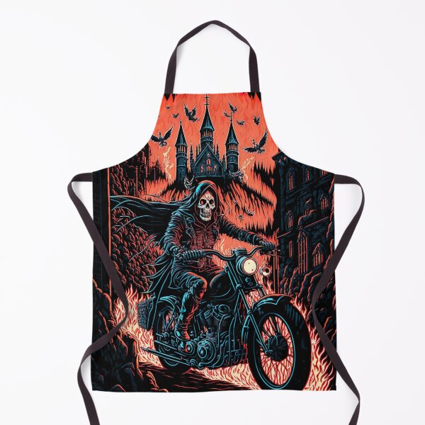 Item preview, Skeleton Riding Motorbike On Flames designed and sold by KoolArtDistrict.