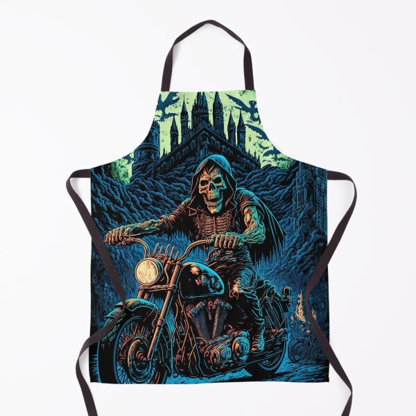 Item preview, Skeleton Riding Motorbike - Green Moon designed and sold by KoolArtDistrict.