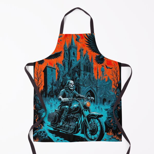Item preview, Skeleton Riding Motorbike - Red Moon designed and sold by KoolArtDistrict.