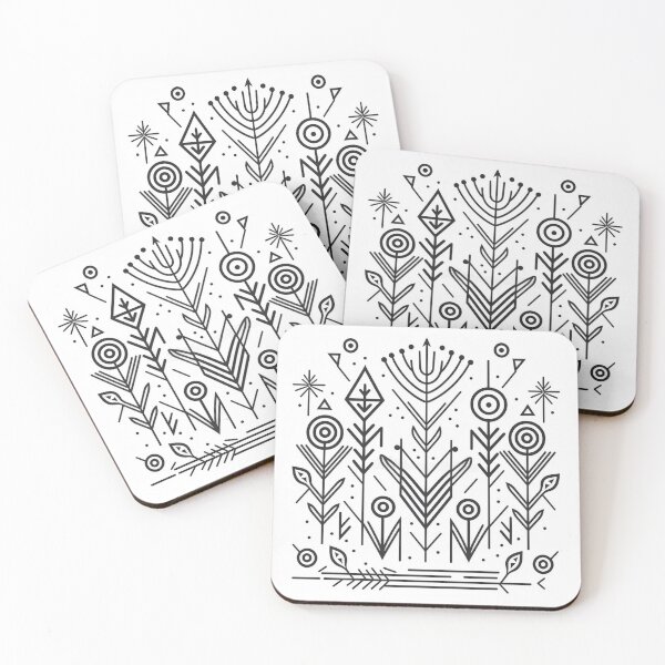 Item preview, Black and White  Minimalistic Tribe Pattern designed and sold by thisisallahoax.