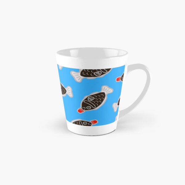 Sushi Soy Fish Pattern in Blue Tall Mug