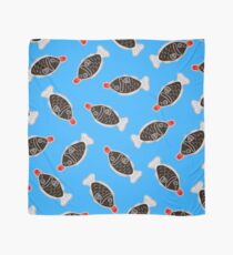 Sushi Soy Fish Pattern in Blue Scarf