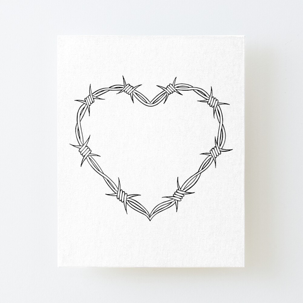 Heart of Spiked Wire Tattoo