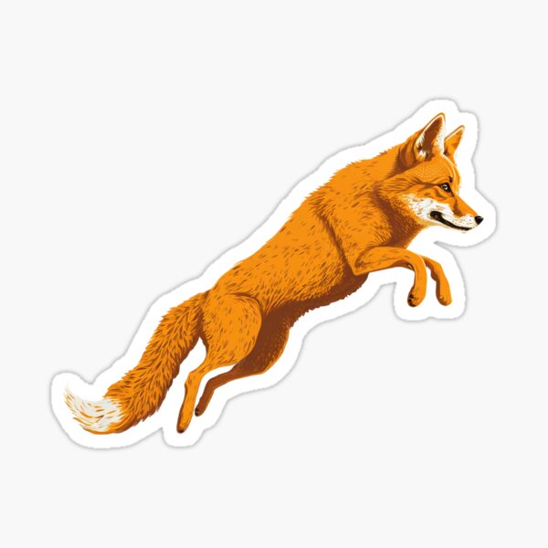 Speedy Flying Foxy Sticker for Sale by CutePlanetEarth