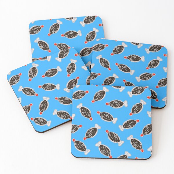 Item preview, Sushi Soy Fish Pattern in Blue designed and sold by evannave.