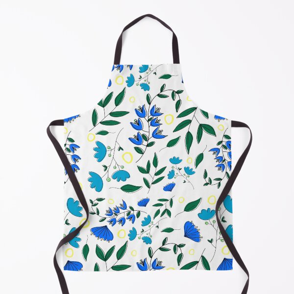 Item preview, Fun Doodle Flowers in Shades of Blue  designed and sold by dKarthdesign.