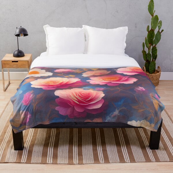 Item preview, Floral Pattern, Pink White and Blue designed and sold by Ellen Davis.