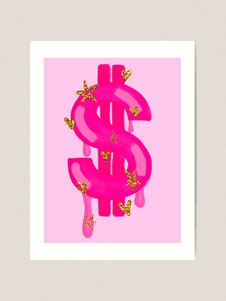 Pink Dollar Signs Art Print for Sale by melaniebiehle