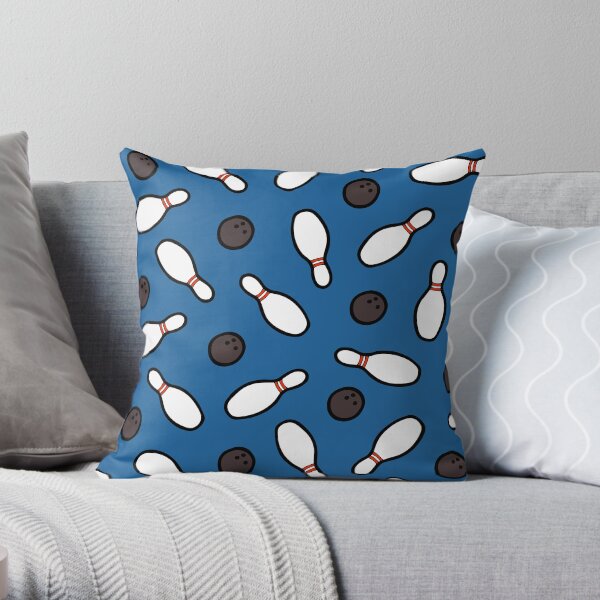 Bowling for Pins Pattern Throw Pillow