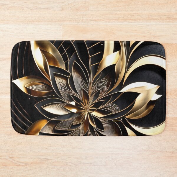 Item preview, Black and gold flower paper art designed and sold by RK - Shop.