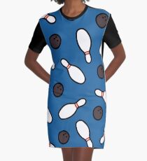 Bowling for Pins Pattern Graphic T-Shirt Dress
