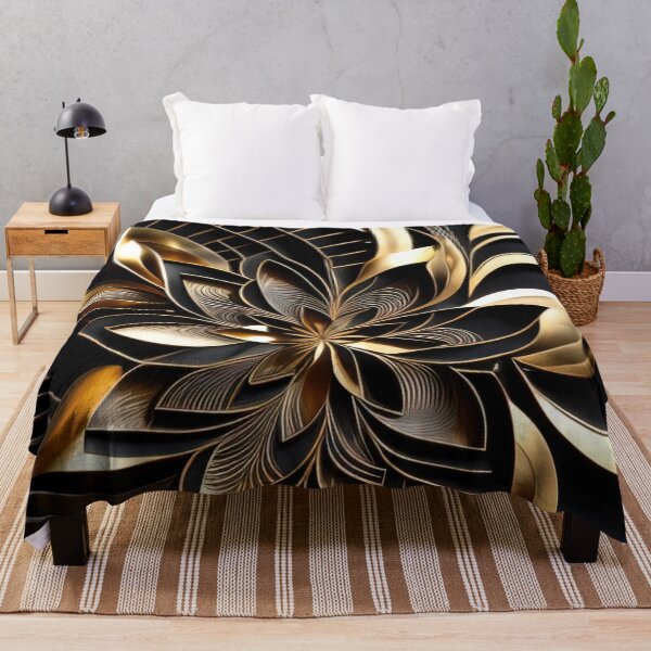 Item preview, Black and gold flower paper art designed and sold by RK - Shop.