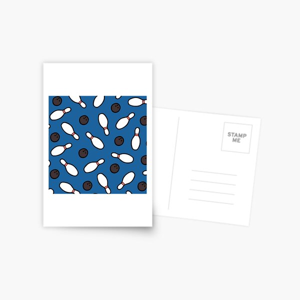 Bowling for Pins Pattern Postcard