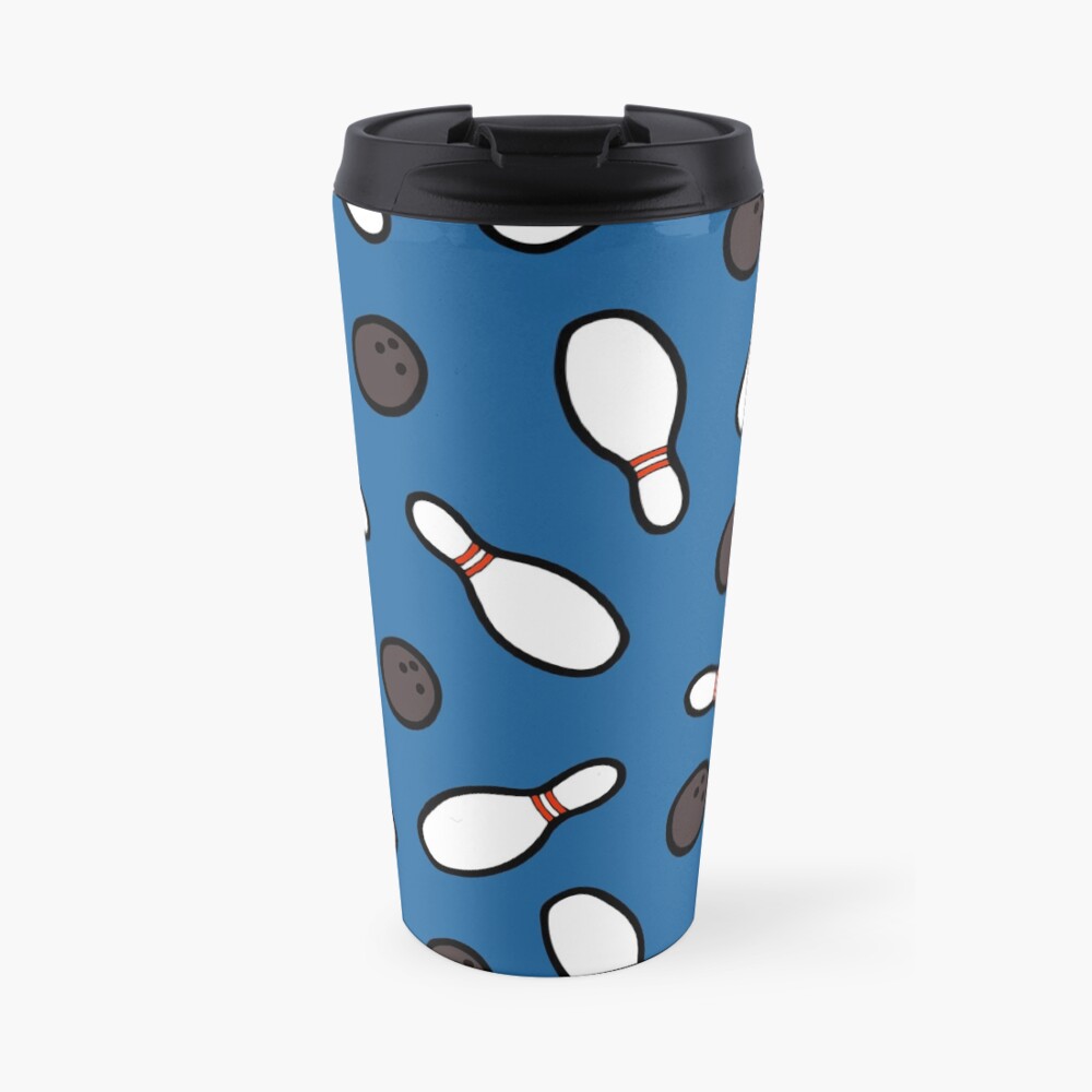 Bowling for Pins Pattern Travel Mug