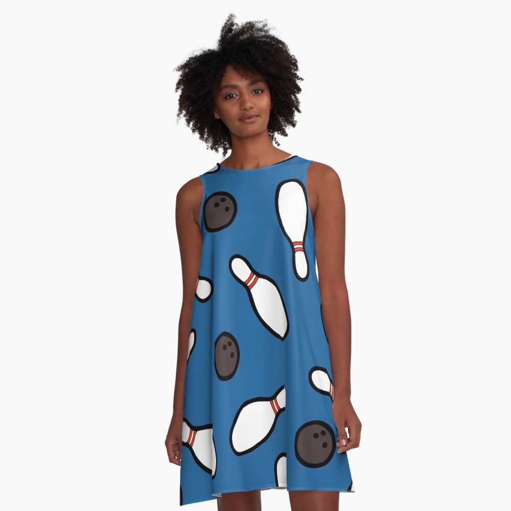 Bowling for Pins Pattern A-Line Dress