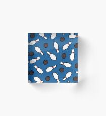 Bowling for Pins Pattern Acrylic Block