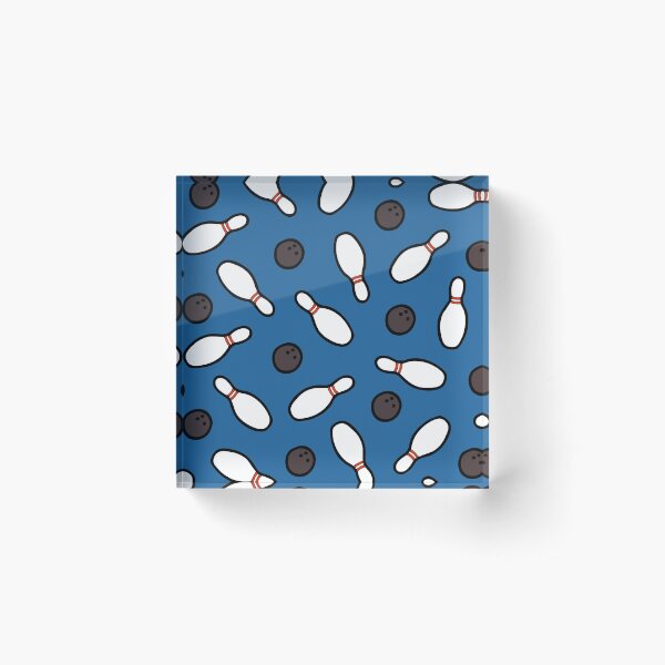 Bowling for Pins Pattern Acrylic Block