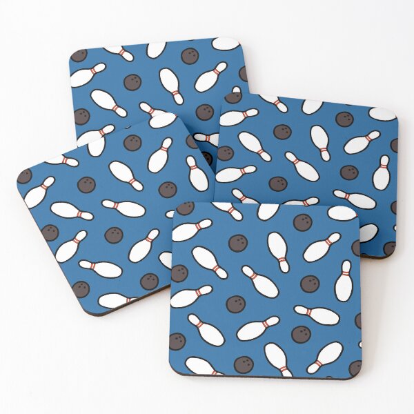 Bowling for Pins Pattern Coasters (Set of 4)