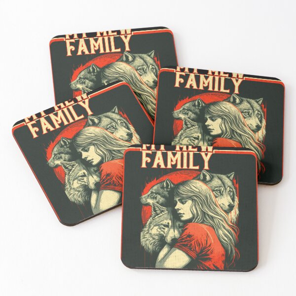 Item preview, My New Family  Wolf Pack  Wolves Hug designed and sold by RetroZ0.