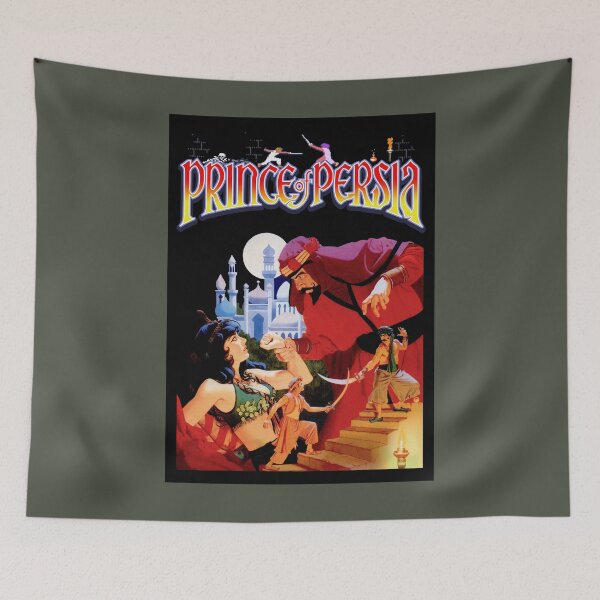 Item preview, The Prince of Persia (BLACK background) - Classic Retro DOS Game! designed and sold by RetroTeeStudio.