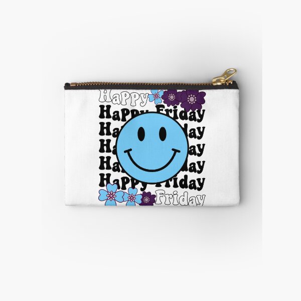 Item preview, Happy Friday Positive Energy Vibes Blue Happy Face designed and sold by PearlMoonGrapes.
