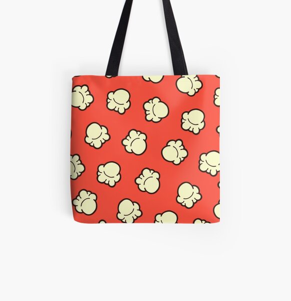 Popcorn Pattern All Over Print Tote Bag