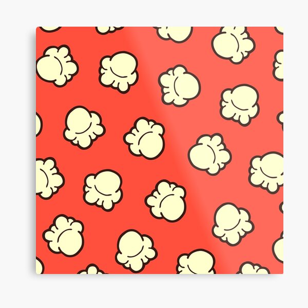 Popcorn Pattern Metal Print