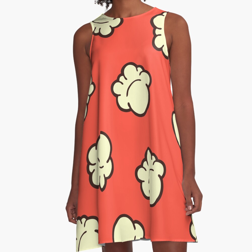 Popcorn Pattern A-Line Dress