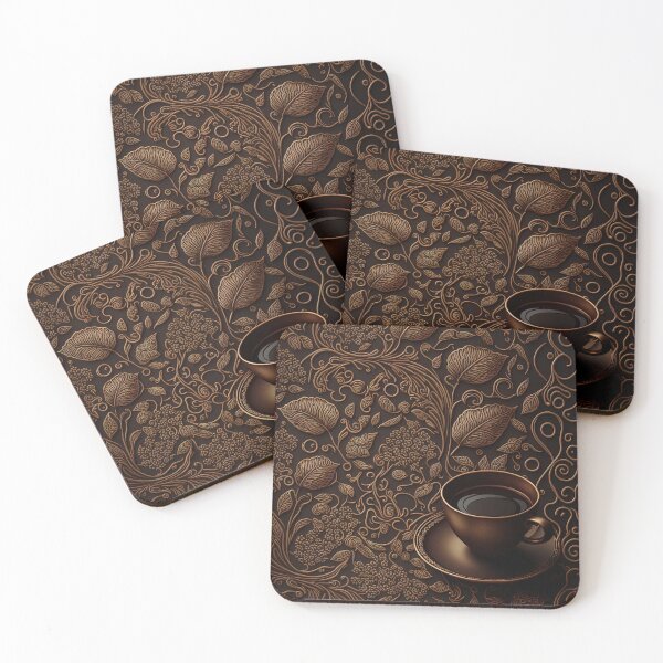 Item preview, Coffee and Book Pattern designed and sold by Juliascutecornr.
