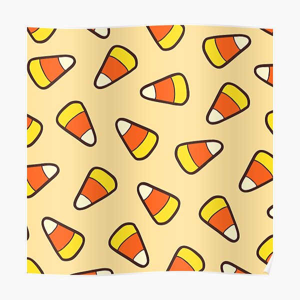 Candy Corn Pattern Poster