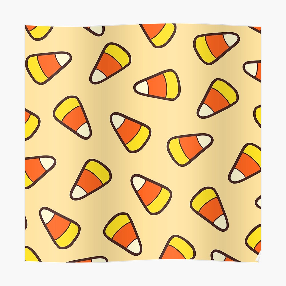Candy Corn Pattern Poster